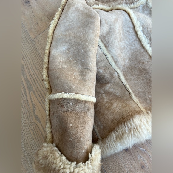 Vintage The Sheepskin Trader Shearling Lambskin Rancher coat jacket Small 4 6 - Picture 13 of 15